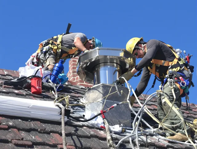 Protective chimney cap installed by Chino Hills Chimney Sweep in Chino Hills, CA