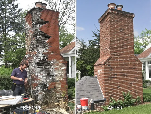 Chino Hills Chimney Sweep performing a full chimney restoration in Chino Hills, CA