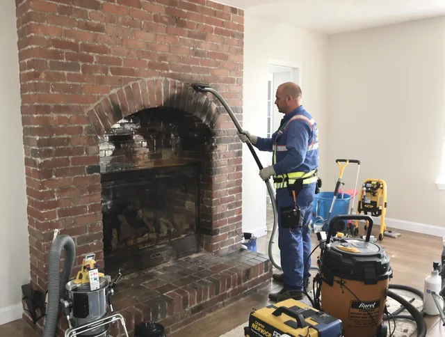Chino Hills Chimney Sweep expert performing detailed chimney sweep in Chino Hills, CA