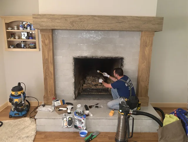 Detailed creosote removal process by Chino Hills Chimney Sweep in Chino Hills, CA