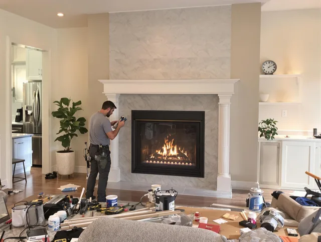 Newly installed fireplace by Chino Hills Chimney Sweep in Chino Hills, CA