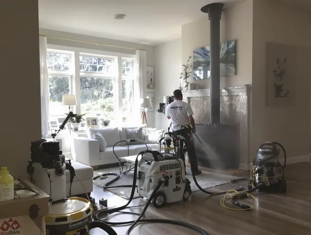 Soot removal service by Chino Hills Chimney Sweep for a fireplace in Chino Hills, CA